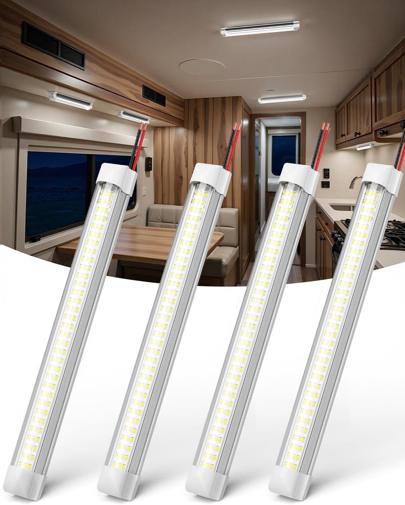 DFGOTOP 12v LED Interior Light,Super Bright 12v LED Interior Light, Interior Light Bar for RV Caravan Motorhome Enclosed Cargo Trailer Camper Truck Lorry Van Boat Car - Image 1